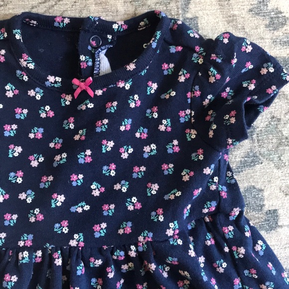 6M Baby Girl Navy Flower Dress - Picture 2 of 5
